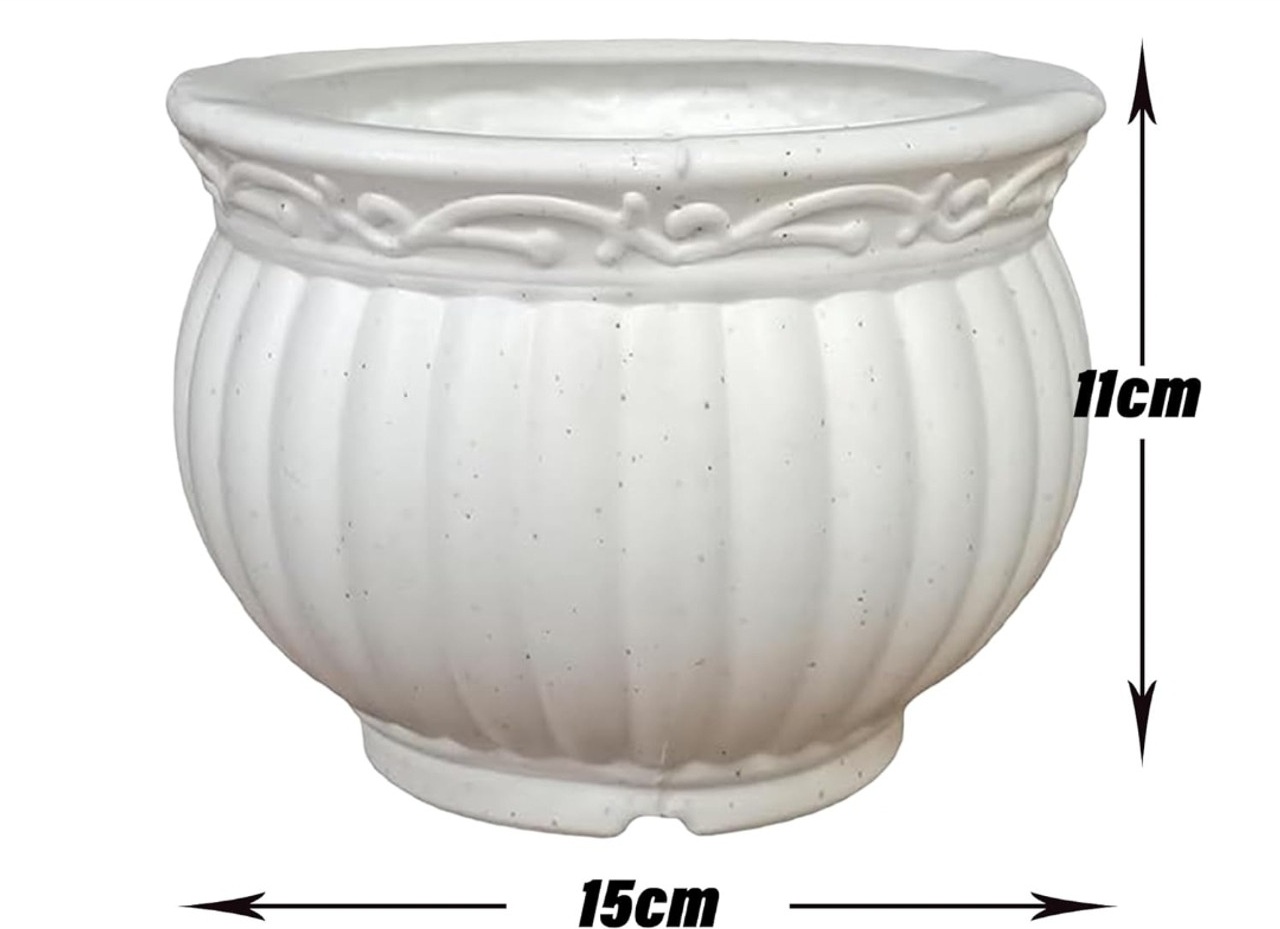 plastic matki pot 6 inch (pack of 2)