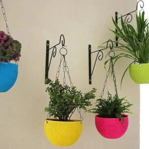 Hanging Pot with Chain Plastic Flower Pot